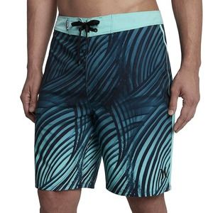 Hurley Men's Phantom Crest 20" Boardshorts - Light Aqua